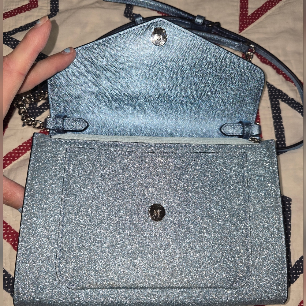 Kate Spade Frosty Sky Tinsel Flap  Crossbody - Picture 2 of 9